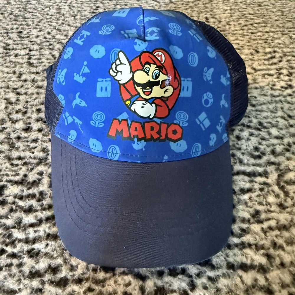 Boys Super Mario Nintendo Hat Youth OSFM Blue